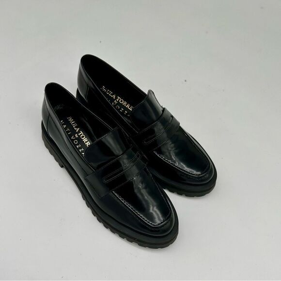 PAULA TORRES Glam Penny Loafer in Black - Picture 1 of 9
